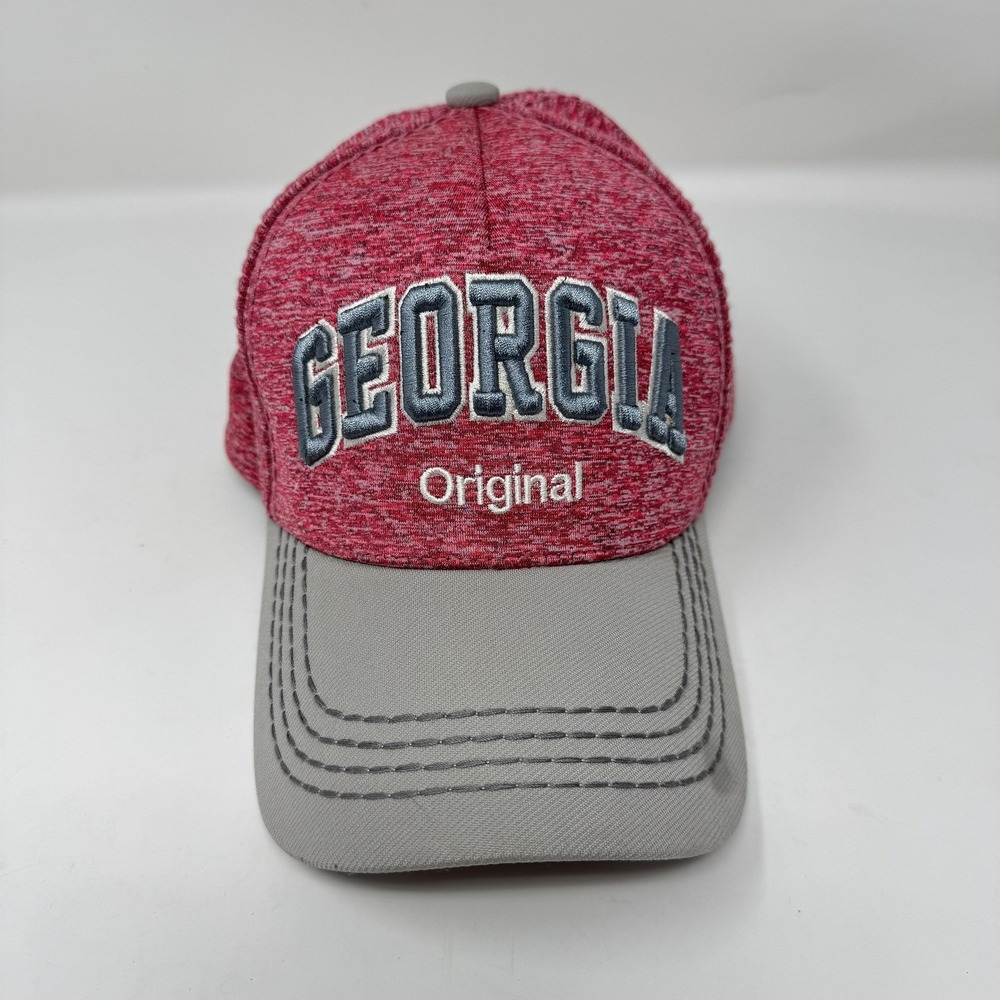 Georgia Hat Cap Snap‎ Back Mens Red Gray Heather Robin Ruth Embroidered Souvenir